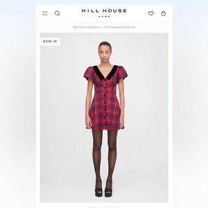 Hill House Samantha Red and Black Plaid Dress Small Sold Out